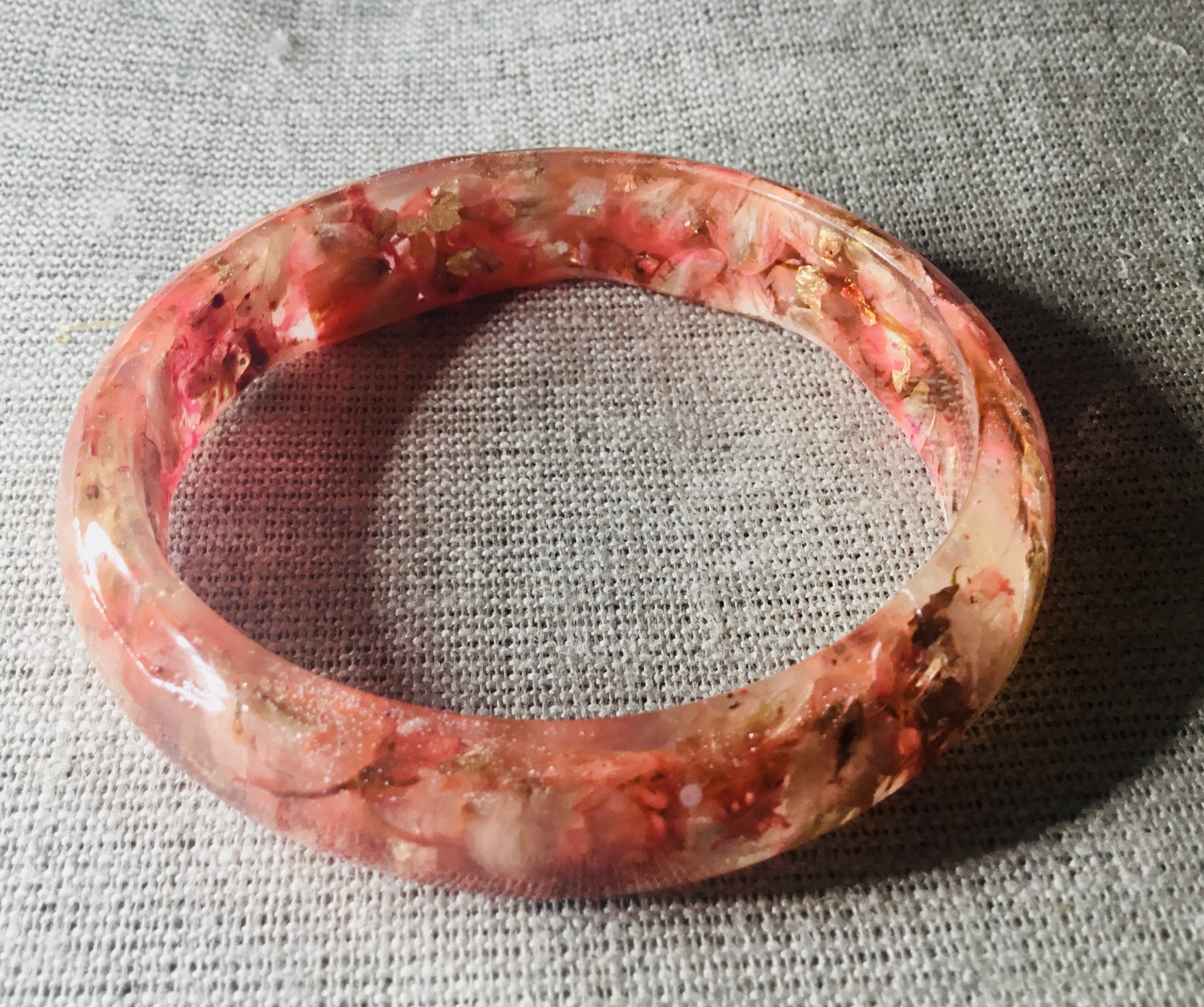 Set of 2 real flower bangles