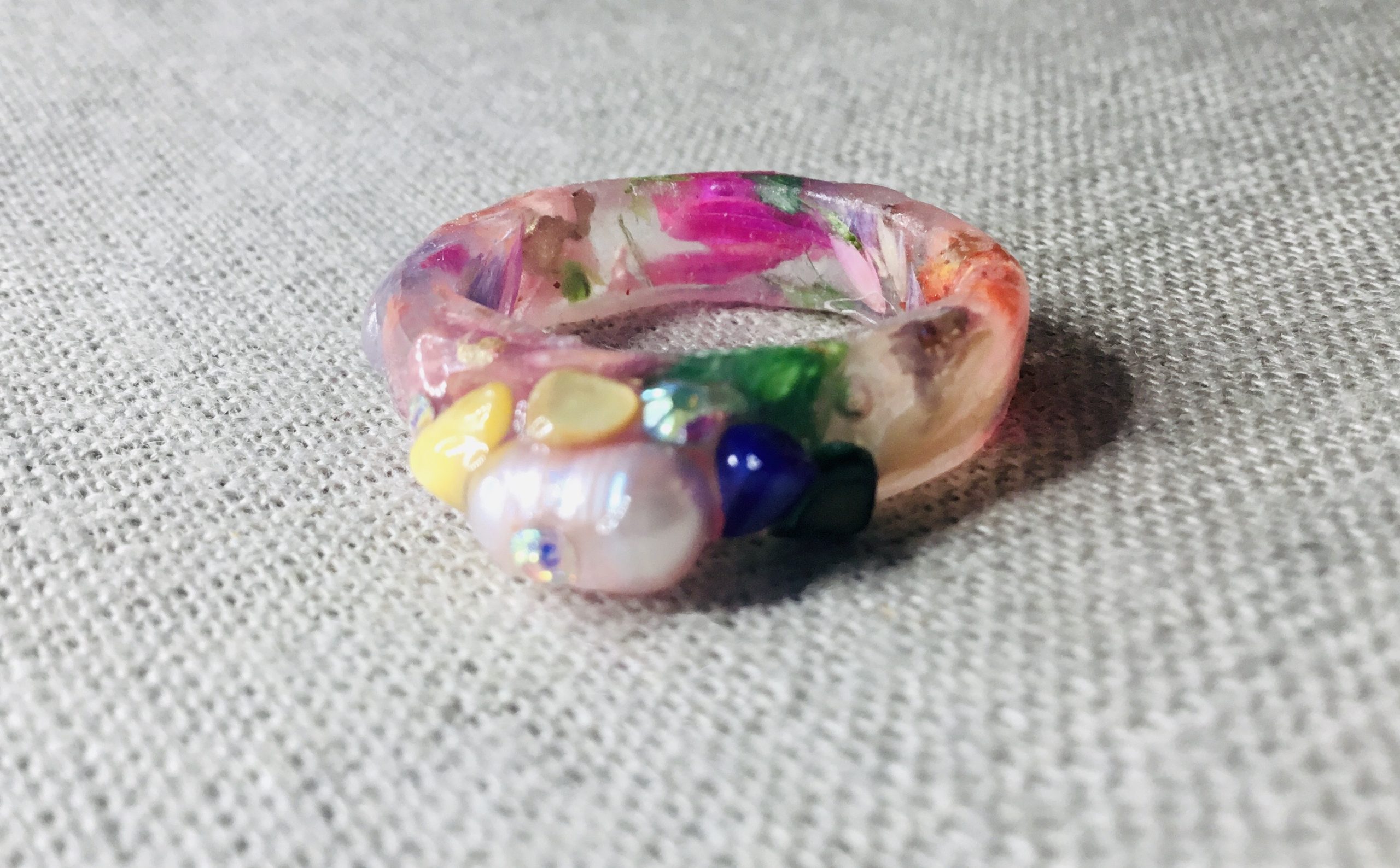 Set of 2 real flower bangles
