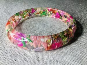 Set of 2 real flower bangles