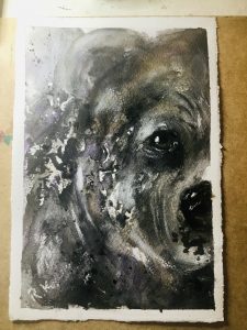 Bear dyptich original watercolor
