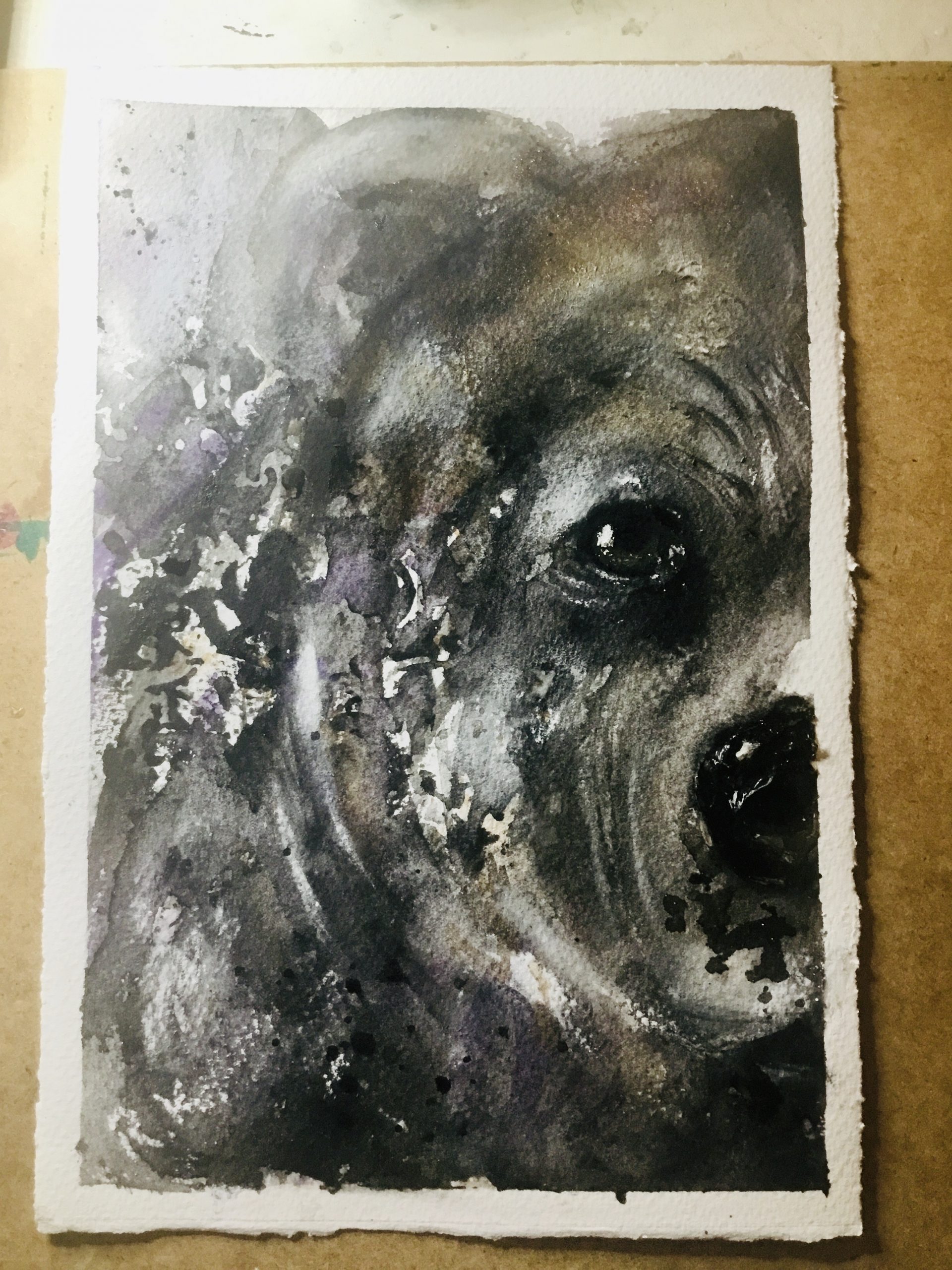 Bear dyptich original watercolor