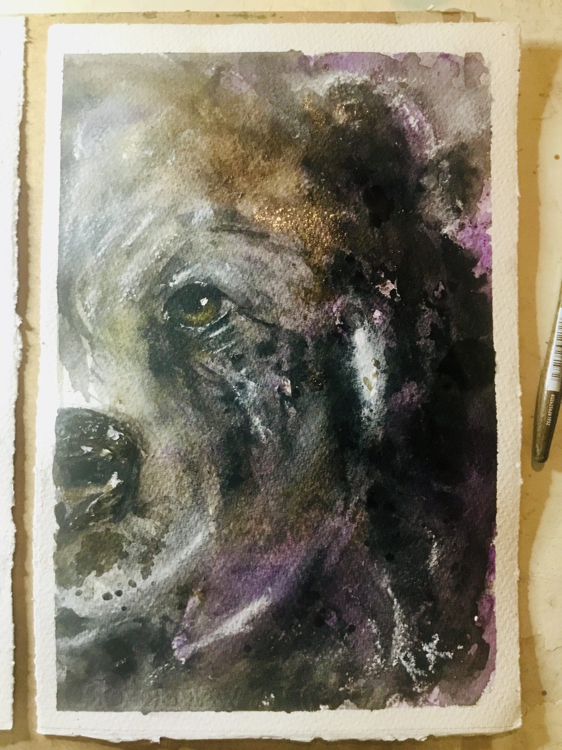 Bear dyptich original watercolor