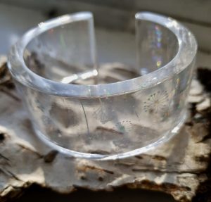 Dandelions bangle and earrings set