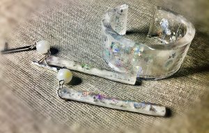 Dandelions bangle and earrings set