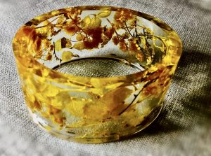 Yellow baby breath bangle