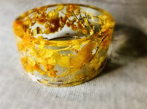 Yellow baby breath bangle