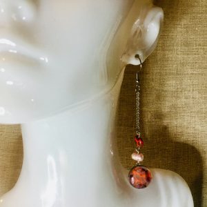 Red moss earrings Red moss earrings
