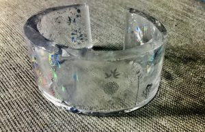 Dandelions bangle and earrings set