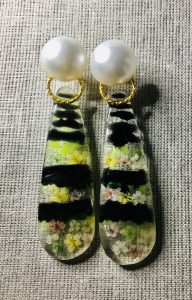 Bee earrings,handmade jewelry gifts