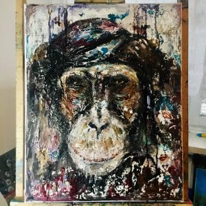 Monkey painting
