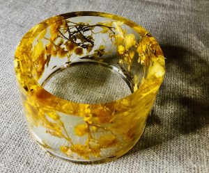 Yellow baby breath bangle