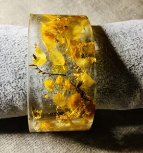 Yellow baby breath bangle