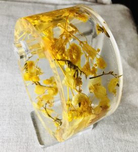 Yellow baby breath bangle
