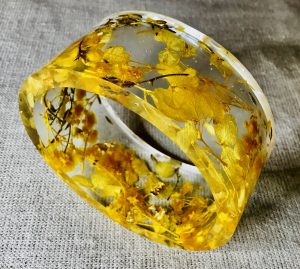 Yellow baby breath bangle 