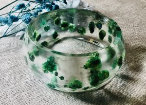 Blue baby breath bangle