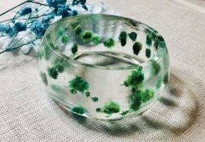 Blue baby breath bangle