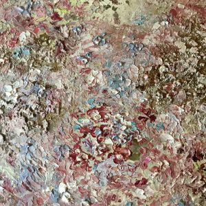 Moon gardens original oil painting on round canvas Moon gardens original oil painting on round canvas