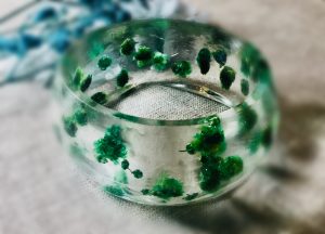 Blue baby breath bangle