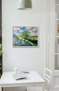 Summer landscape original oil painting 