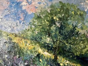 Summer landscape original oil painting 