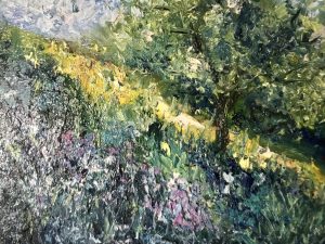 Summer landscape original oil painting 