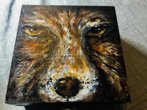 Fox Handpainted jewellry box