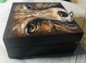 Fox Handpainted jewellry box