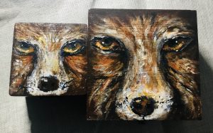 Fox Handpainted jewellry box