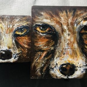 Fox Handpainted jewellry box