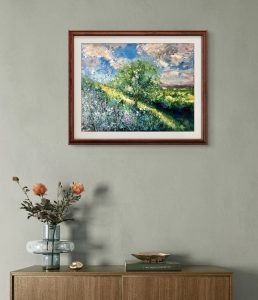 Summer landscape original oil painting 