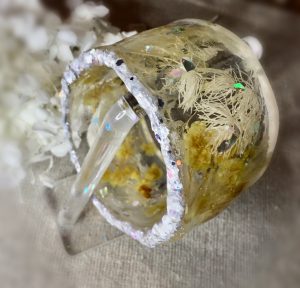 White hortensias jewelry set