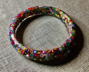 Colourful glitter bangle,handmade jewellery gifts