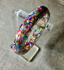 Colourful glitter bangle,handmade jewellery gifts