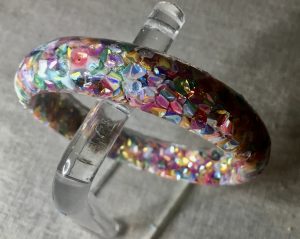 Colourful glitter bangle,handmade jewellery gifts