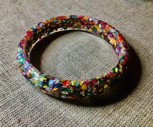 Colourful glitter bangle,handmade jewellery gifts
