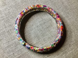 Colourful glitter bangle,handmade jewellery gifts