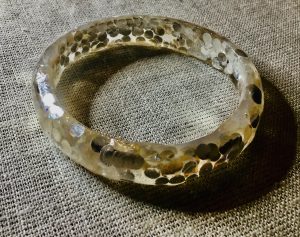 Silver dots bangle,habdmade women jewellery 