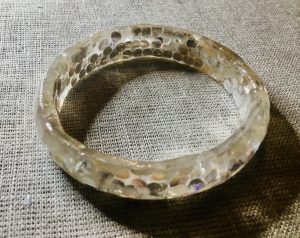 Silver dots bangle,habdmade women jewellery 