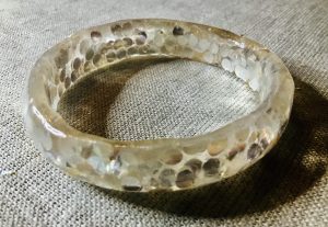 Silver dots bangle,habdmade women jewellery 
