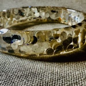 Silver dots bangle,habdmade women jewellery