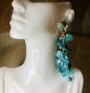 Turquoise fantasy earrings 