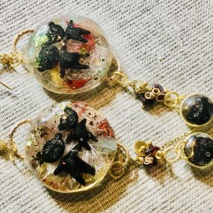 Teddy bear earrings,unique handmade jewelry gifts