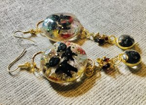 Teddy bear earrings,unique handmade jewelry gifts