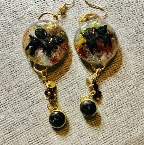 Teddy bear earrings,unique handmade jewelry gifts