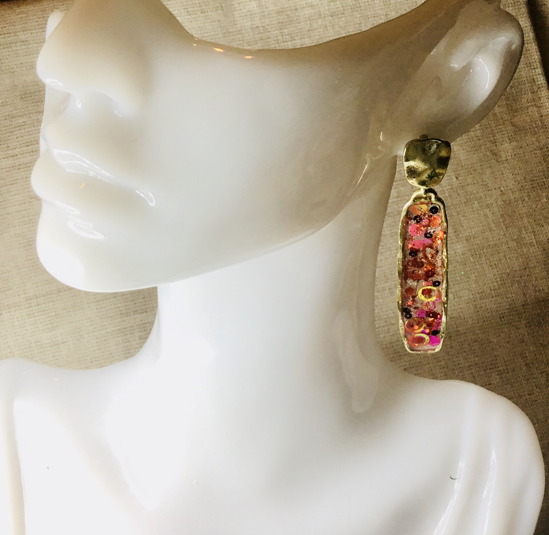 Flamingo earrings,handmade jewelry for sale