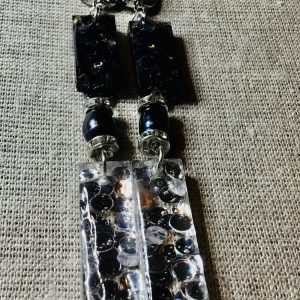Silver dots earrings,unique handmade jewelry