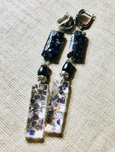 Silver dots earrings,unique handmade jewelry 