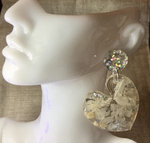 White hortensias jewelry set