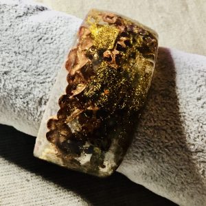 Golden chains cuff bangle,handmade resin jewelry gifts