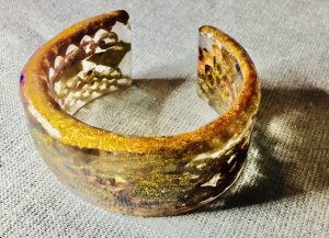 Golden chains cuff bangle,handmade resin jewelry gifts